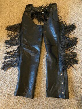 Women's XS Genuine Leather Motorcycle Chaps